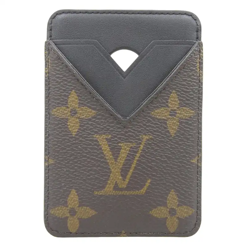 ルイヴィトン LOUIS VUITTON モノグラム マカサー ポルトカルト マグネット カードケース パスケース ノワール M13185 中古 LV1746