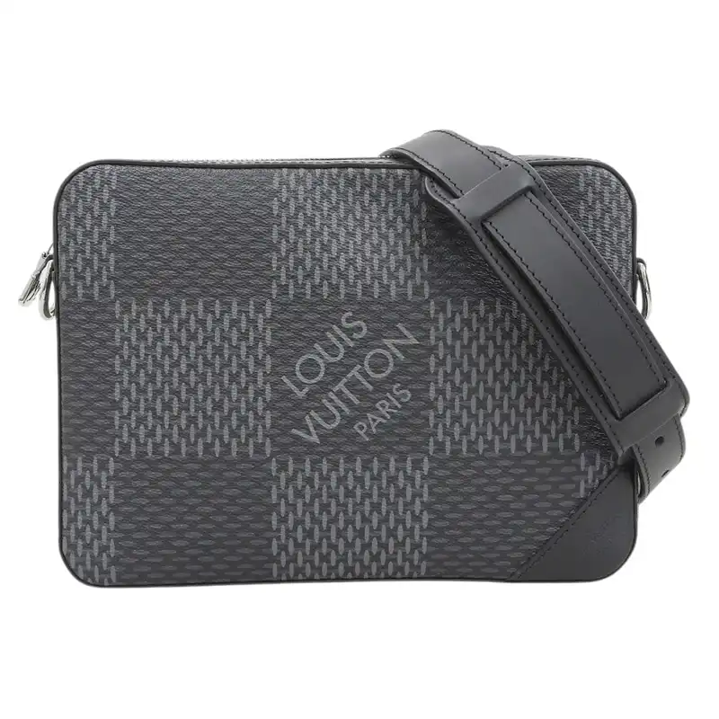 ルイヴィトン LOUIS VUITTON ダミエ グラフィット トリオ メッセンジャー 斜め掛け ショルダーバッグ N50017 中古 LV1900