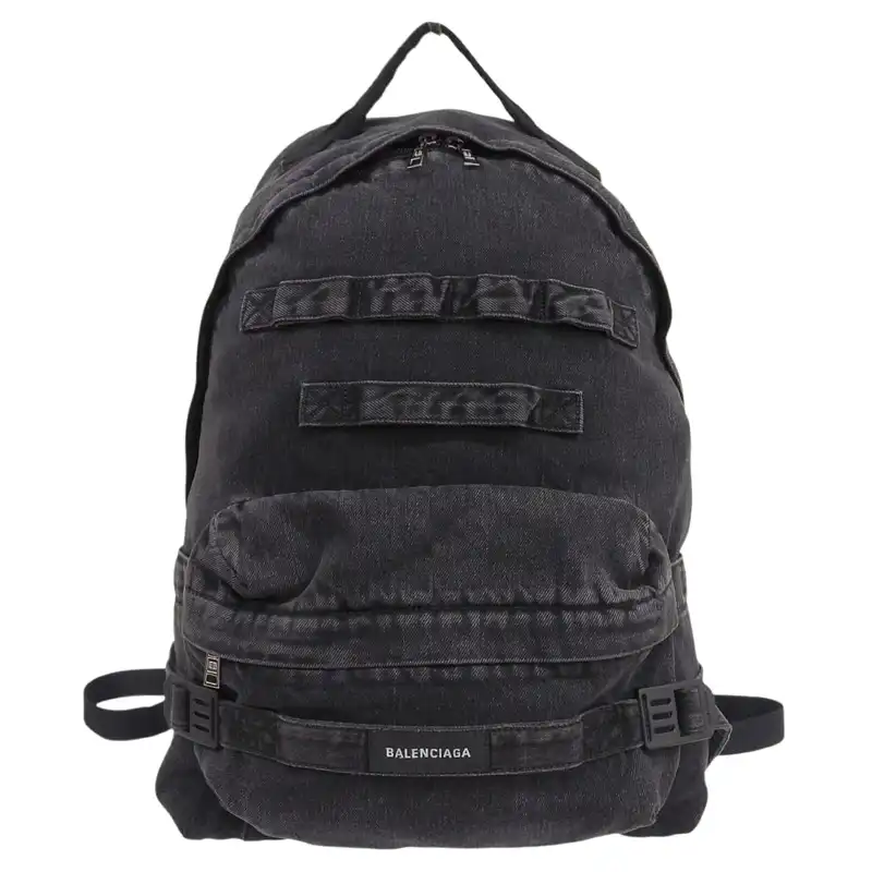 http://バレンシアガ%20BALENCIAGA%20アーミー%20バックパック%20リュックサック%20デニム%20ブラック%20799113%20中古%20OB2583