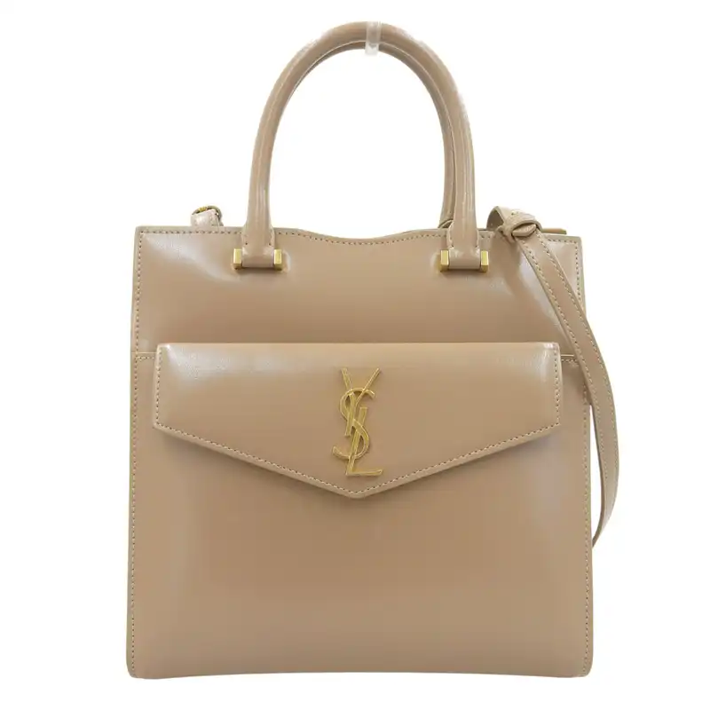 サンローラン SAINT LAURENT アップタウン 2WAYバッグ ハンドバッグ ショルダーバッグ レザー ベージュ 561203 中古 OB2601