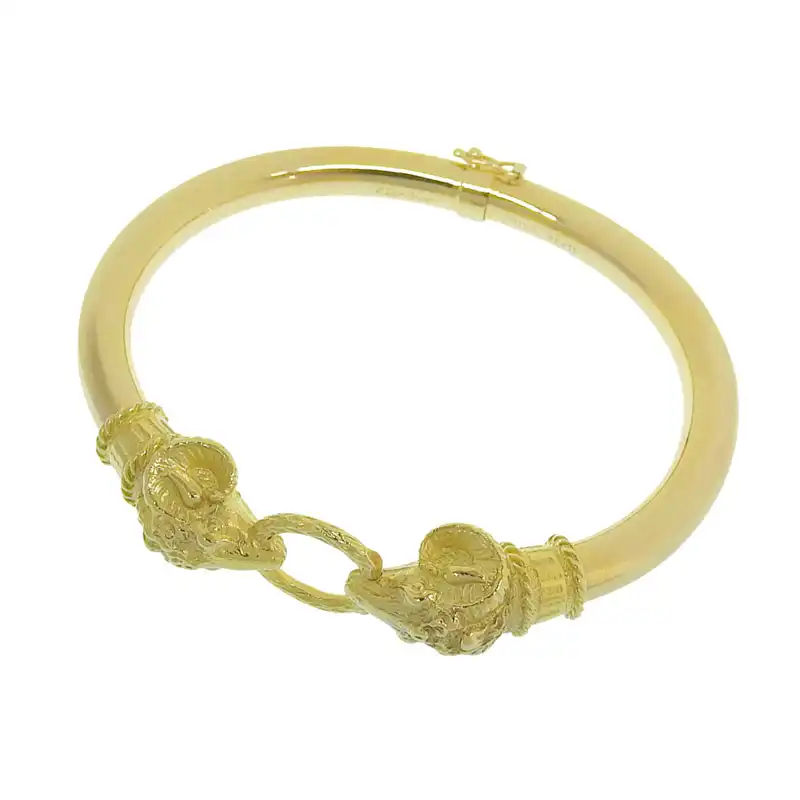 カルティエ CARTIER バングル ブレスレット 羊 K18 美品 CA0484