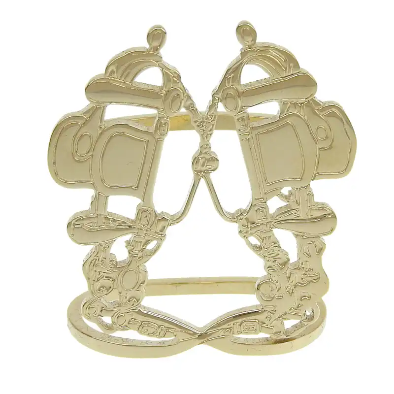 エルメス HERMES ブリッド ドゥ ガラ スカーフリング GP ゴールド色 中古 HE1146