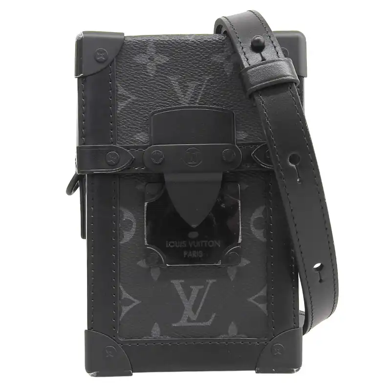 ルイヴィトン LOUIS VUITTON モノグラム エクリプス ヴェルティカル トランク ウェアラブルウォレット M82077 美品 LV1754