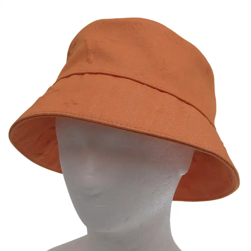 ルイヴィトン LOUIS VUITTON バケットハット 帽子 コットン オレンジ #L M7143L 中古 LV1760