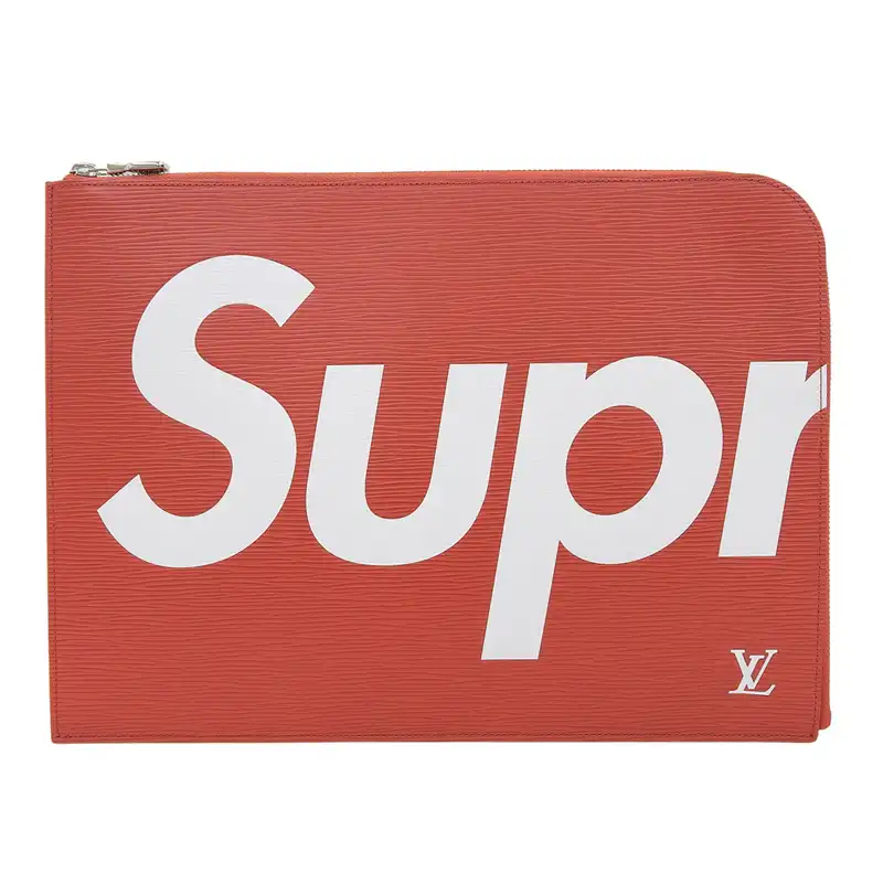 ルイヴィトン LOUIS VUITTON エピ ポシェットジュールGM シュプリームコラボ クラッチバッグ レッド M67722 中古 LV1762