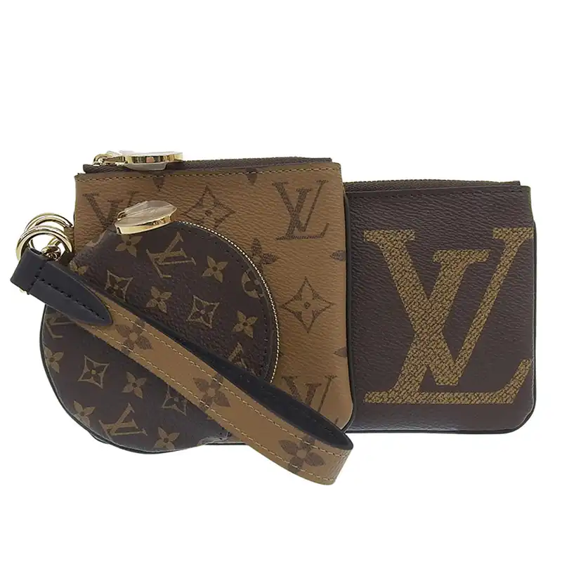 ルイヴィトン LOUIS VUITTON モノグラム リバース ジャインアント ポシェット トリオ ポーチ M68756 中古 LV1782