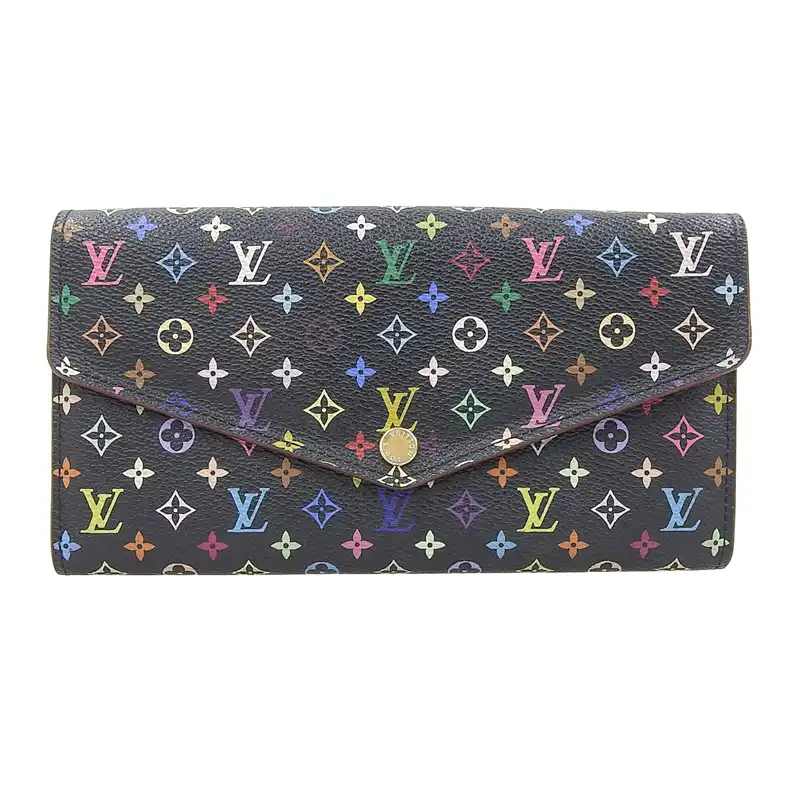 ルイヴィトン LOUIS VUITTON モノグラム・マルチカラー ポルトフォイユ・サラ 長財布 ノワール M60668 中古 LV1850