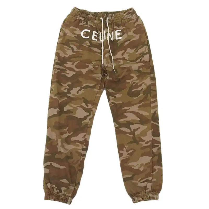 http://セリーヌ%20CELINE%20ジョガーパンツ%20コットン%20カモフラ%20ブラウン%20#S%202Z056247Q%20中古%20OB2609