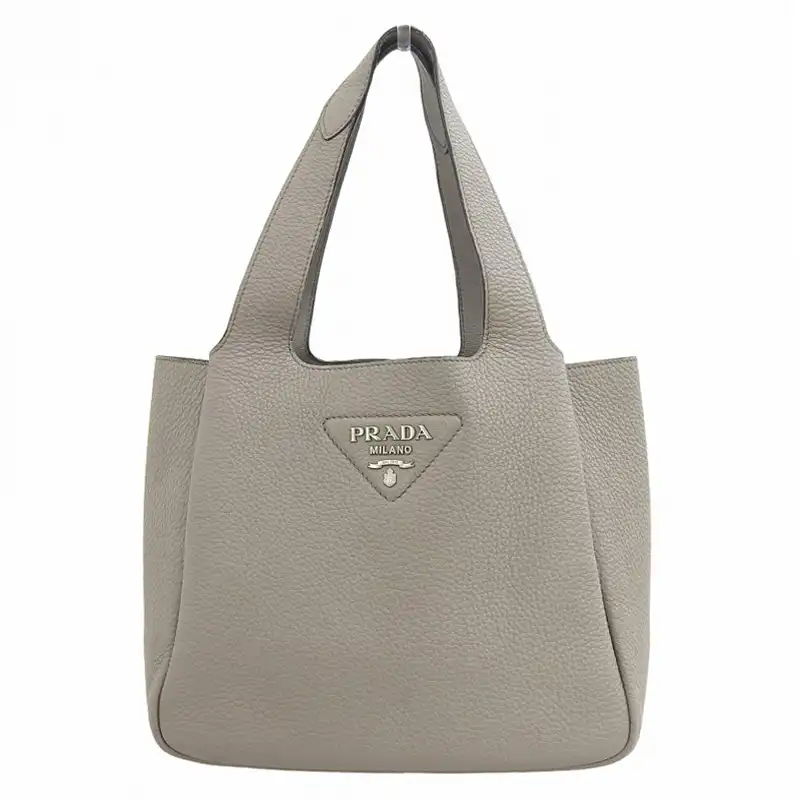 プラダ PRADA ハンドバッグ レザー グレージュ 1BG335 中古 OB2635