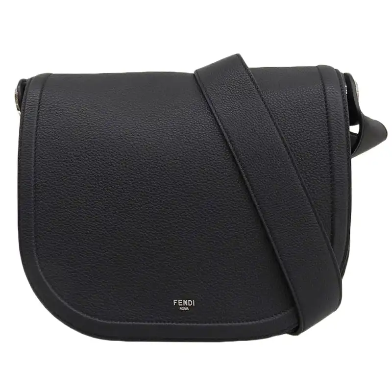 フェンディ FENDI ショルダーバッグ レザー ブラック 7VA622 中古 OB2644