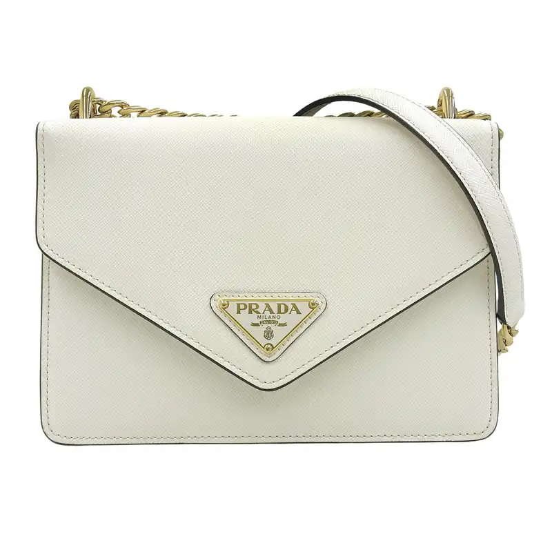 http://プラダ%20PRADA%20ショルダーバッグ%20チェーンショルダー%20サフィアーノ%20レザー%20ホワイト%201BD200%20中古%20OB2664
