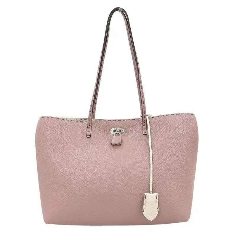 フェンディ FENDI カルラ セレリア トートバッグ レザー ピンク系 8BH257 中古 OB2678
