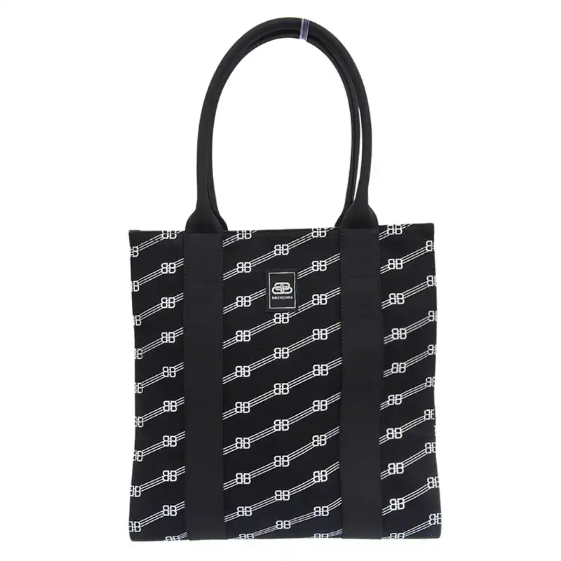バレンシアガ BALENCIAGA トレードトート トートバッグ キャンバス ブラック 620883 中古 OB2695
