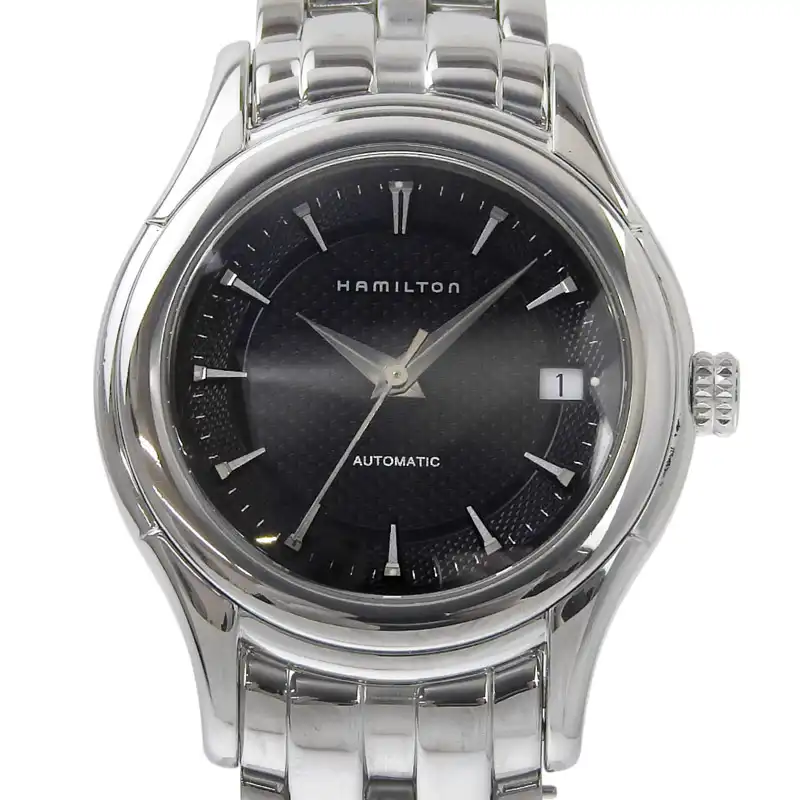 ハミルトン HAMILTON リンウッド メンズ 自動巻き 腕時計 SS ブラック文字盤 H185150 中古 OW0485
