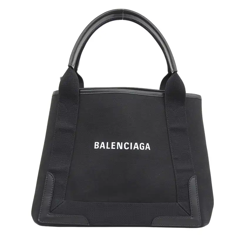 http://バレンシアガ%20BALENCIAGA%20ネイビーカバスS%20トートバッグ%20キャンバス%20レザー%20ブラック%20339933%20中古%20OB2723
