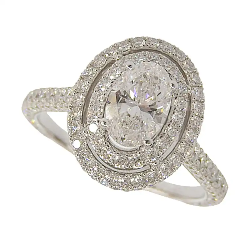 グラフ GRAFF ツインコンステレーションリング 指輪 ホワイトゴールド K18WG ダイヤモンド D1.01ct(D/VS2) 17号 中古 OBJ0305