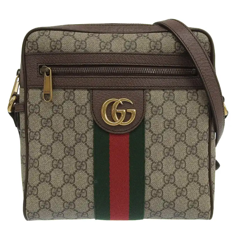 グッチ GUCCI オフィディア スモール ショルダーバッグ GGスプリームキャンバス/レザー ベージュ/エボニー 547926 中古 GU0662
