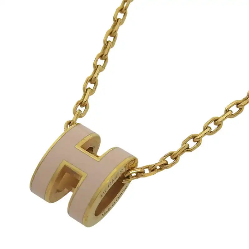 http://エルメス%20HERMES%20ミニポップアッシュ%20ネックレス%20GP%20ピンク/ゴールド色%20中古%20HE1161