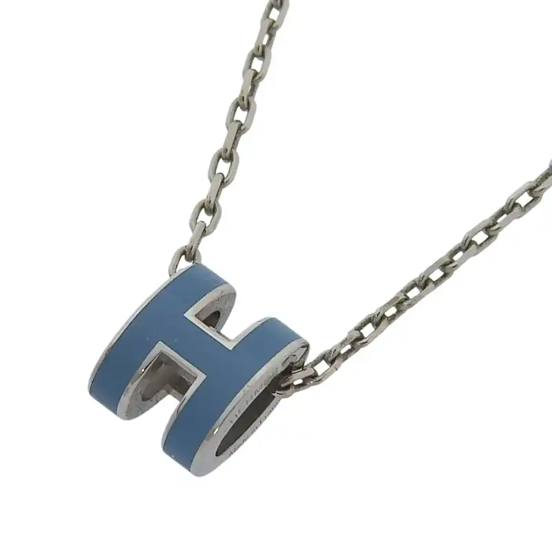 http://エルメス%20HERMES%20ミニポップアッシュ%20ネックレス%20ブルー/シルバー色%20中古%20HE1162
