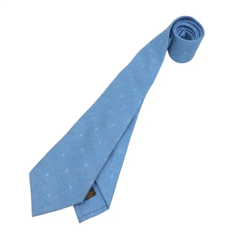 ルイヴィトン LOUIS VUITTON クラヴァット コンステレーションデニム ネクタイ シルク ブルー M70202 中古 LV1926