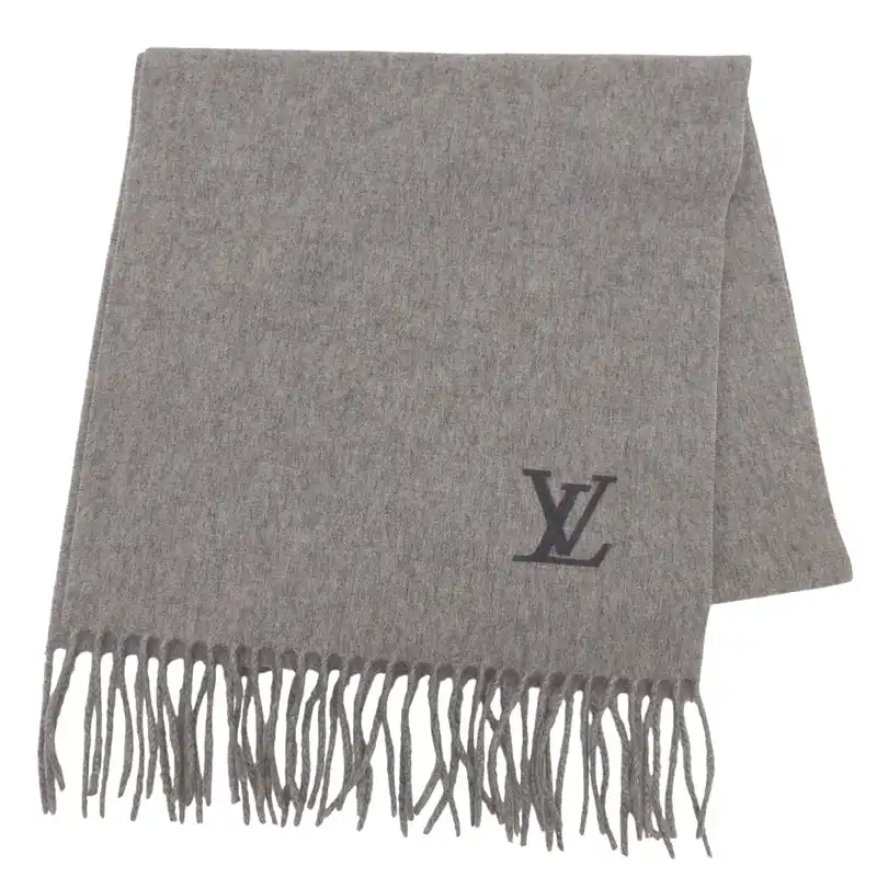 http://ルイヴィトン%20LOUIS%20VUITTON%20エシャルプ%20ジェラム%20マフラー%20カシミヤ%20グレー%20M71288%20中古%20LV1946