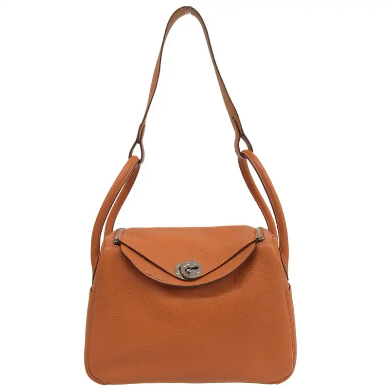 エルメス HERMES リンディ26 2WAY ハンドバッグ ショルダーバッグ トリヨンクレマンス オレンジ □P刻印 2012年 中古 HE1153