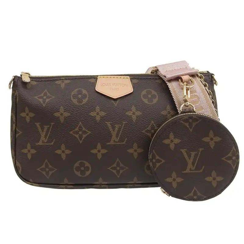 ルイヴィトン LOUIS VUITTON モノグラム ミュルティ ポシェット アクセソワール 2WAYバッグ ローズクレール M44840 中古 LV1913