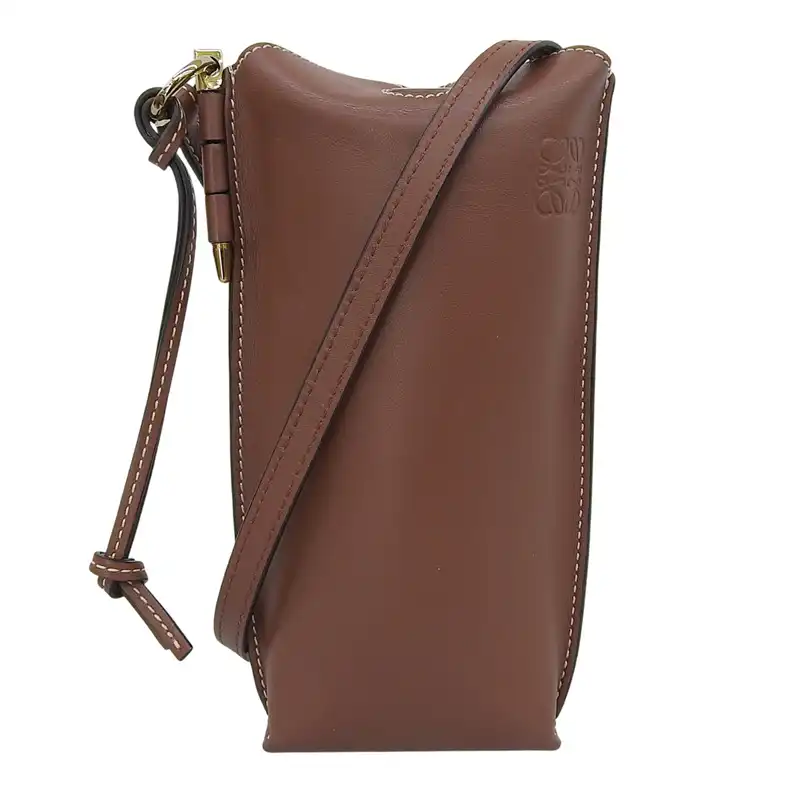 http://ロエベ%20LOEWE%20ゲートポケット%20フォンショルダー%20ショルダーバッグ%20レザー%20ブラウン%20中古%20OB2734