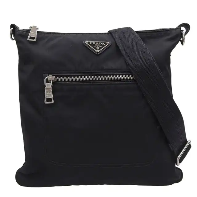 http://プラダ%20PRADA%20ショルダーバッグ%20斜め掛けショルダー%20ナイロン%20ブラック%20中古%20OB2744