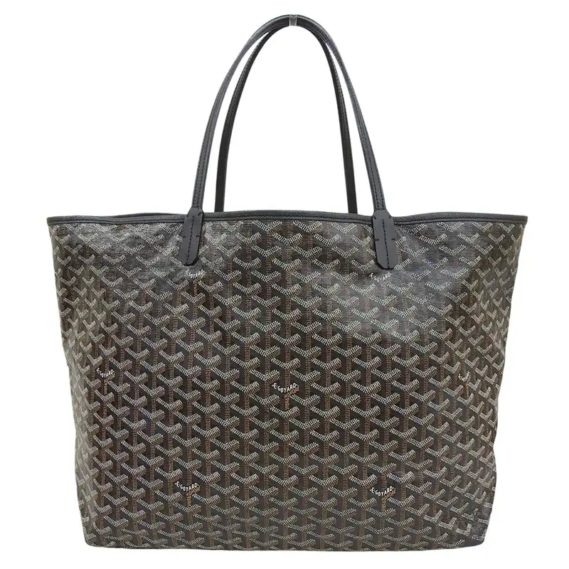 http://ゴヤール%20GOYARD%20サンルイPM%20トートバッグ%20PVC/レザー%20ブラック%20中古%20OB2769
