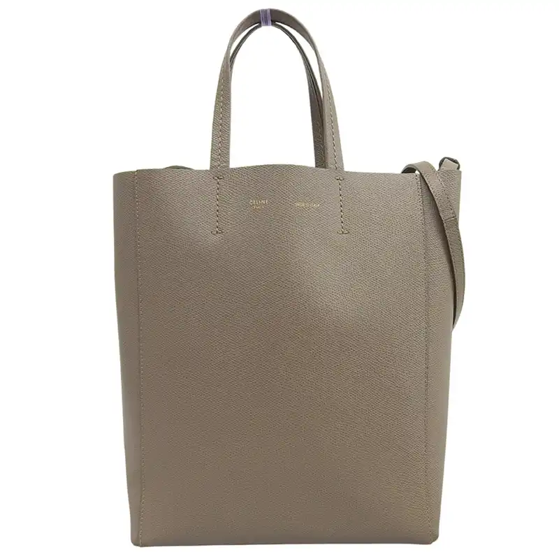 http://セリーヌ%20CELINE%20バーティカルカバ%20スモール%20トートバッグ%20ショルダーバッグ%202WAYバッグ%20レザー%20ベージュ%20中古%20OB2774