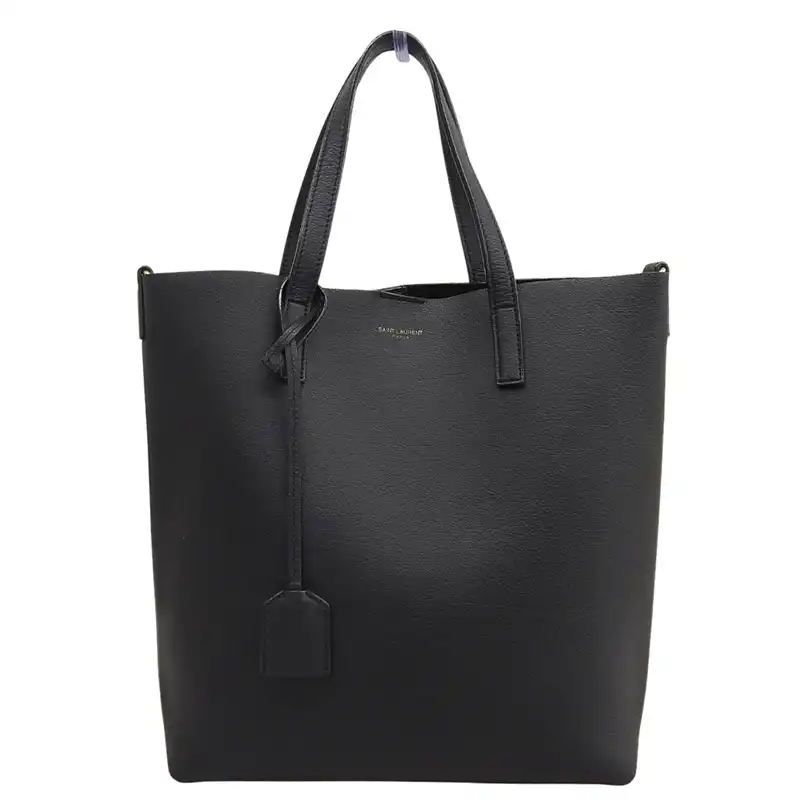 http://サンローラン%20SAINT%20LAURENT%20トイ%20ショッピングバッグ%20トートバッグ%20レザー%20ブラック%20600307%20中古%20OB2780