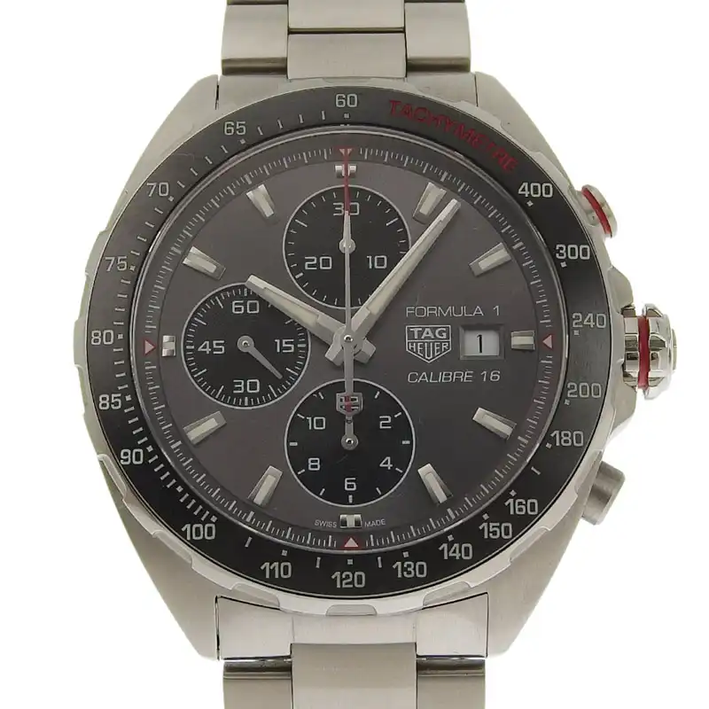 http://タグホイヤー%20TAG%20HEUER%20フォーミュラ1%20クロノグラフ%20メンズ%20自動巻き%20腕時計%20SS%20グレー文字盤%20CAZ2012%20中古%20OW0487