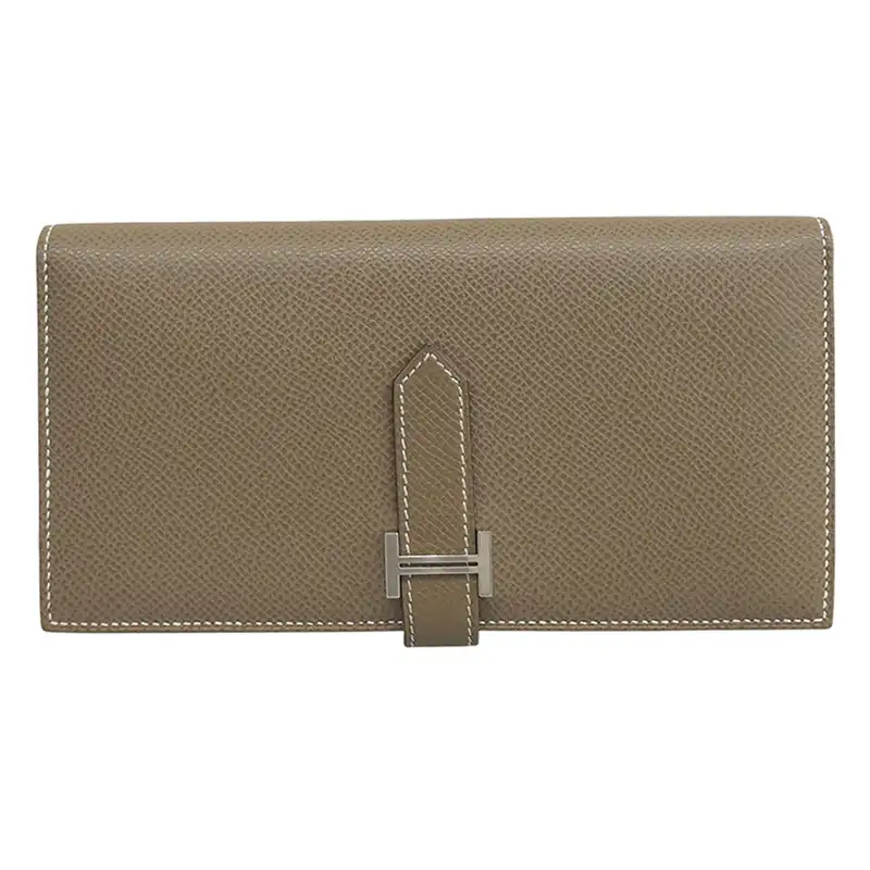 エルメス HERMES ベアンスフレ 長財布 エプソン エトゥープ W刻印 2024年 中古 HE1206