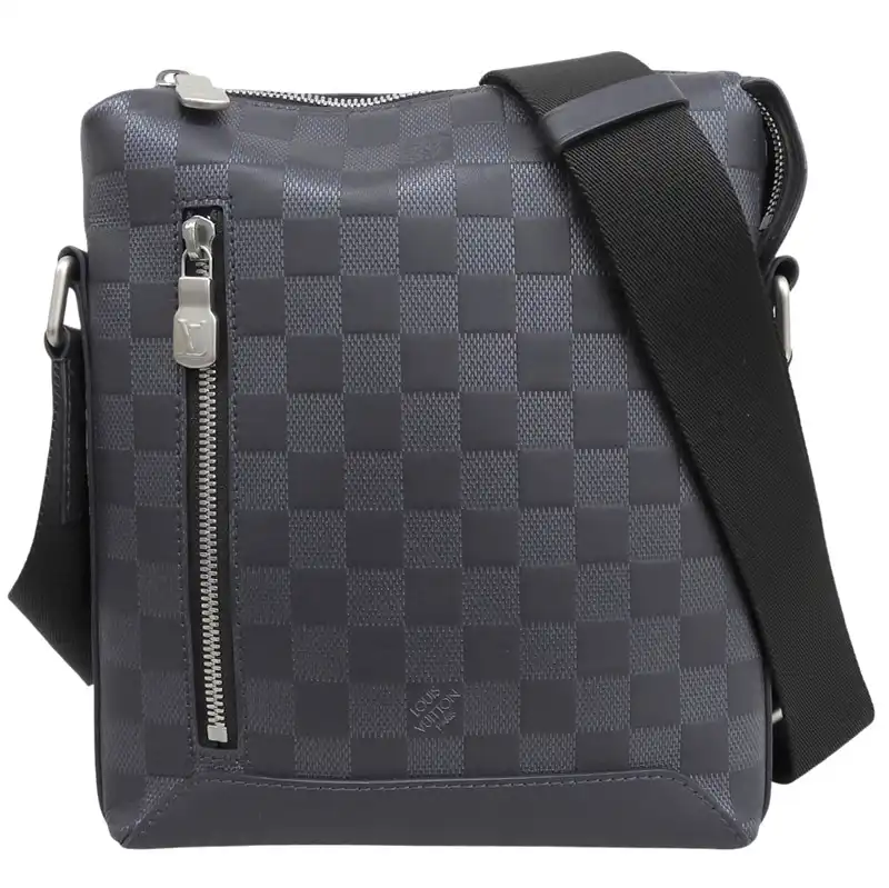 ルイヴィトン LOUIS VUITTON ダミエ アンフィニ ディスカバリーメッセンジャーPPM ショルダーバッグ ネイビー N40122 中古 LV2032