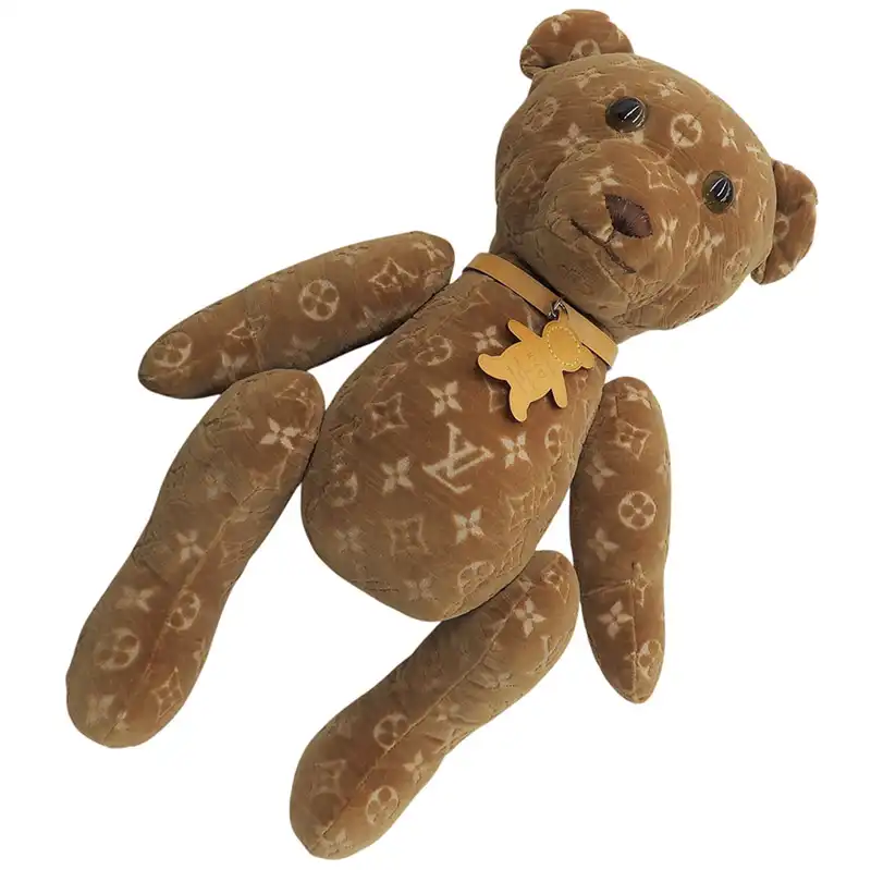 ルイヴィトン LOUIS VUITTON ドゥドゥテディベア クマ ぬいぐるみ ベロア/ヌメ革 ブラウン 世界500個限定 M99000 中古 LV2040