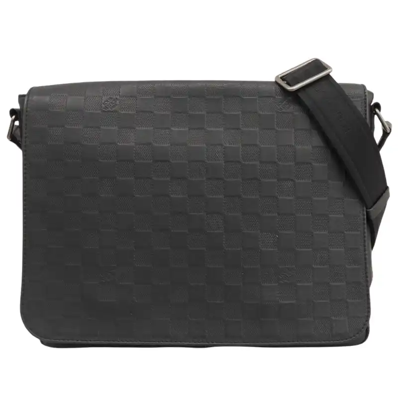 ルイヴィトン LOUIS VUITTON ダミエ アンフィニ ディストリクトMM ショルダーバッグ ノワール N41038 中古 LV2041