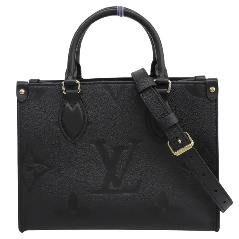 ルイヴィトン LOUIS VUITTON モノグラム アンプラント オンザゴーPM 2WAY ハンドバッグ ショルダー ノワール M45653 中古 LV2095