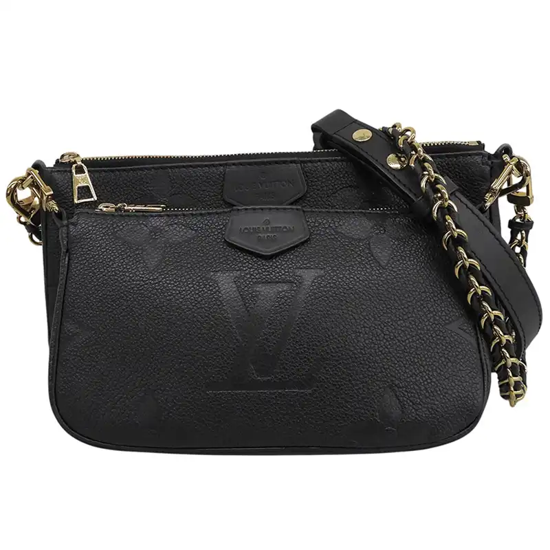 ルイヴィトン LOUIS VUITTON モノグラム・アンプラント ミュルティ・ポシェット・アクセソワール 2WAY ノワール M80399 中古 LV2100