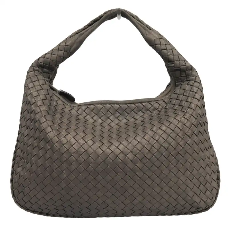 ボッテガヴェネタ BOTTEGA VENETA ホーボー ショルダーバッグ ワンショルダー イントレチャート レザー ブロンズ 中古 OB2819