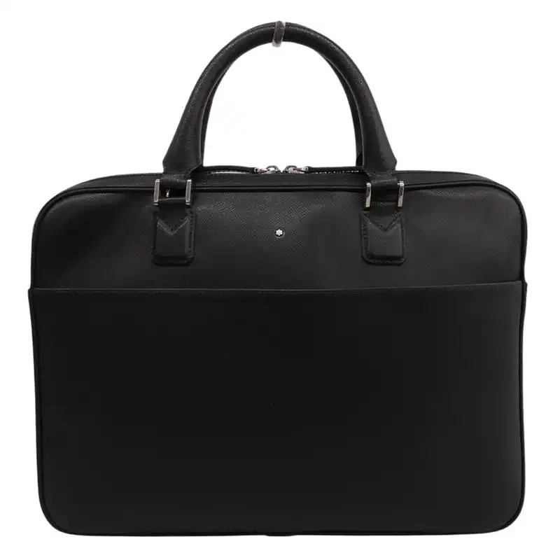 http://モンブラン%20MONTBLANC%20ビジネスバッグ%20ハンドバッグ%20レザー%20ブラック%20中古%20OB2827