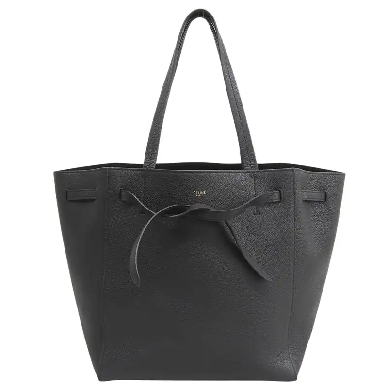 http://セリーヌ%20CELINE%20カバファントム%20ミディアム%20トートバッグ%20レザー%20ブラック%20中古%20OB2831