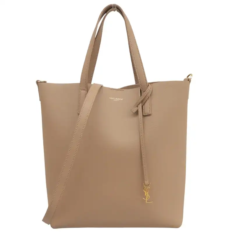 サンローラン SAINT LAURENT トイショッピング 2WAYバッグ トートバッグ ショルダーバッグ レザー ベージュ 600307 中古 OB2834