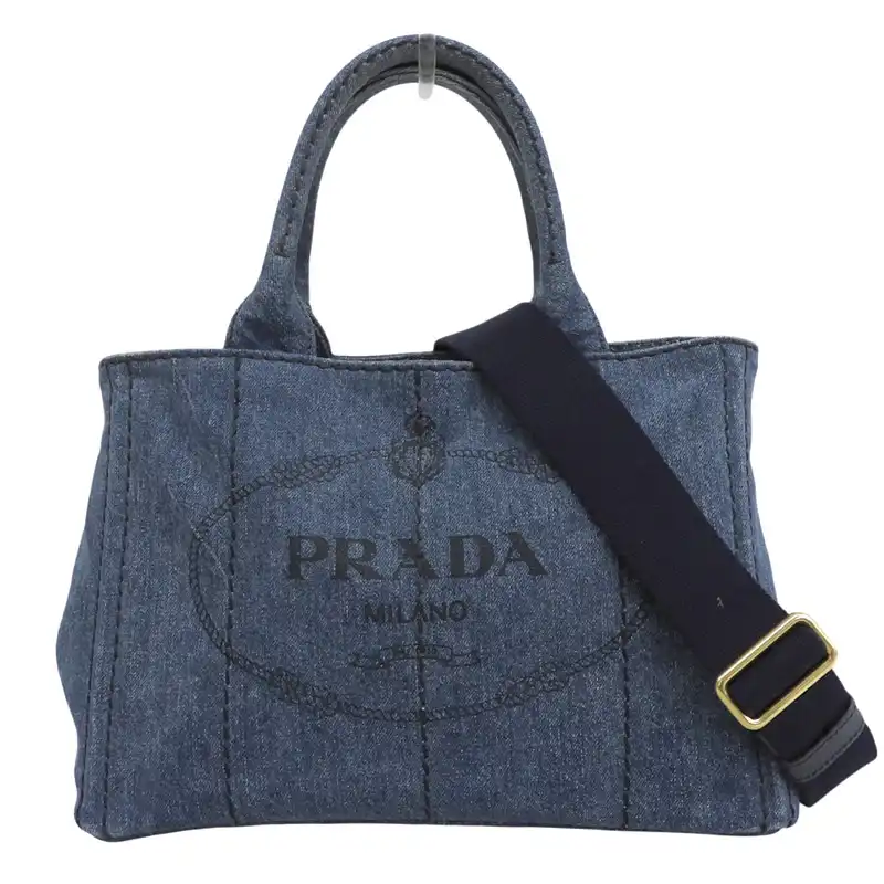 http://プラダ%20PRADA%20カナパ%202WAYバッグ%20トートバッグ%20ショルダーバッグ%20デニム%20ブルー%201BG439%20中古%20OB2846