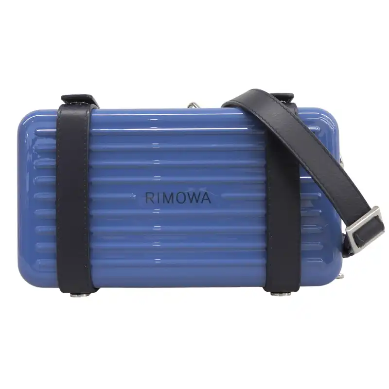 http://リモワ%20RIMOWA%20パーソナルコレクション%20ショルダーバッグ%20ポリカーボネイト/レザー%20ブルー%20中古%20OB2847