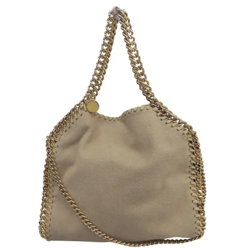 ステラマッカートニー STELLA MCCARTNEY ファラベラ 2WAYバッグ ショルダーバッグ フェイクレザー ベージュ 中古 OB2870
