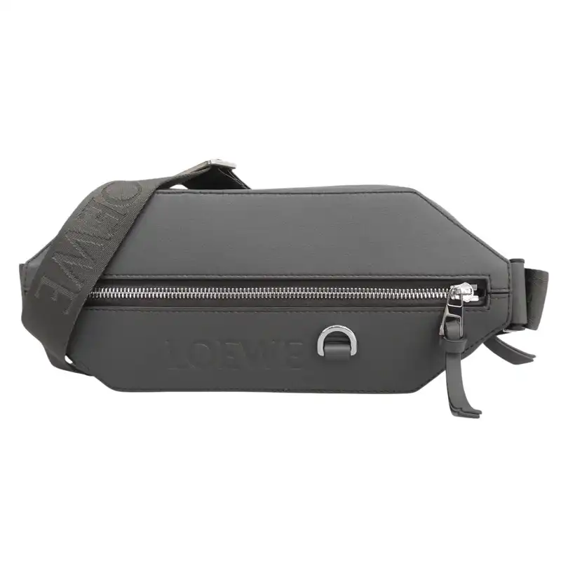 http://ロエベ%20LOEWE%20コンバーチブルスリング%20ボディバッグ%20レザー%20ダークグレー%20中古%20OB2876