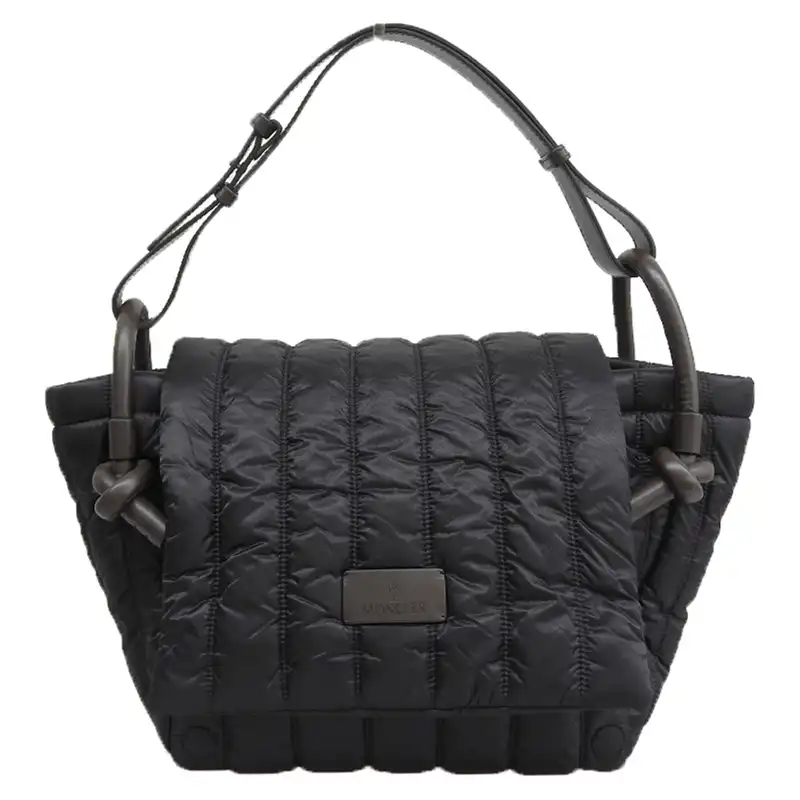 http://モンクレール%20MONCLER%20ショルダーバッグ%20ワンショルダー%20キューブトート%20ナイロン/レザー%20ブラック%20I109B5D00007%20中古%20OB3053