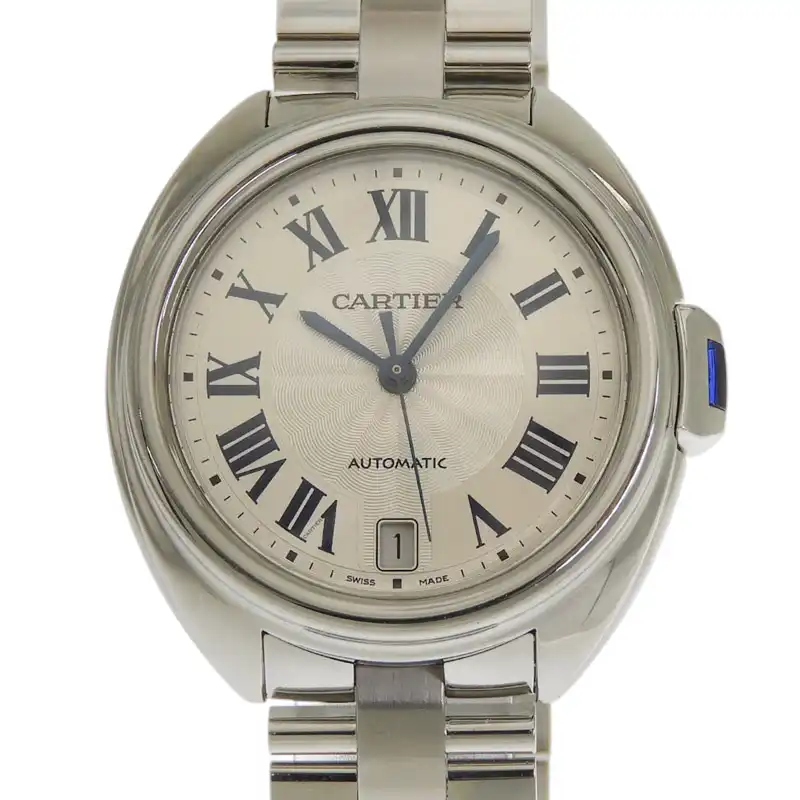 カルティエ CARTIER クレドゥカルティエ ユニセックス 自動巻き 腕時計 SS シルバー文字盤 WSCL0006 中古 CA0496