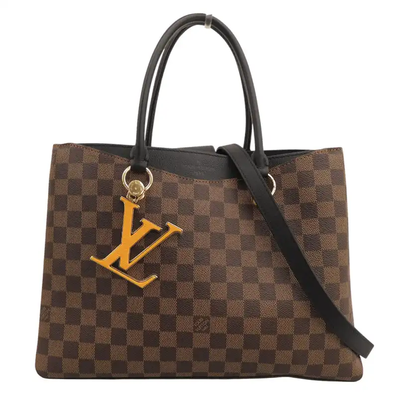 http://ルイヴィトン%20LOUIS%20VUITTON%20ダミエ%20LVリバーサイド%202WAYバッグ%20ハンドバッグ%20ショルダーバッグ%20ノワール%20N40050%20中古%20LV2162